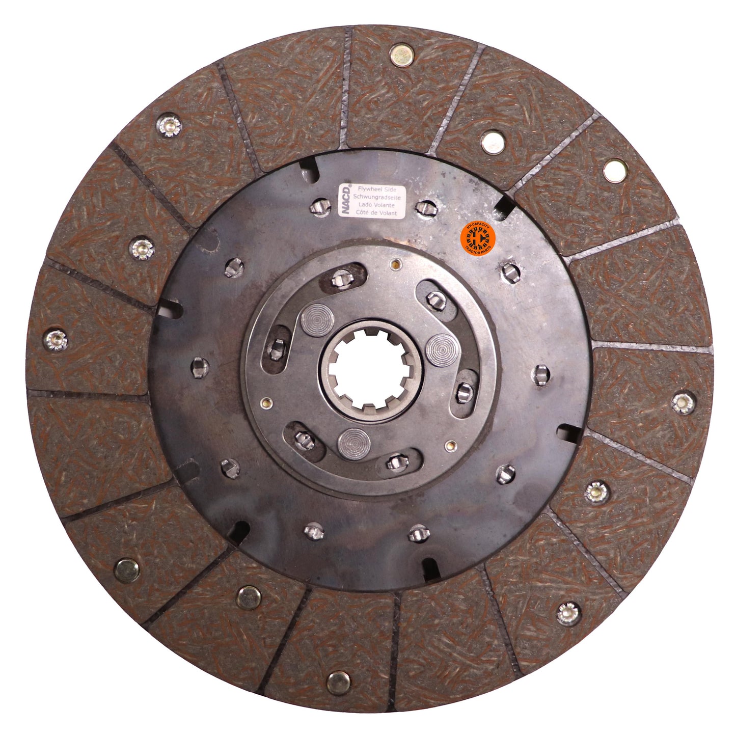 358556N 10-1/2" Transmission Disc, Woven, w/ 1-1/4" 10 Spline Hub - New