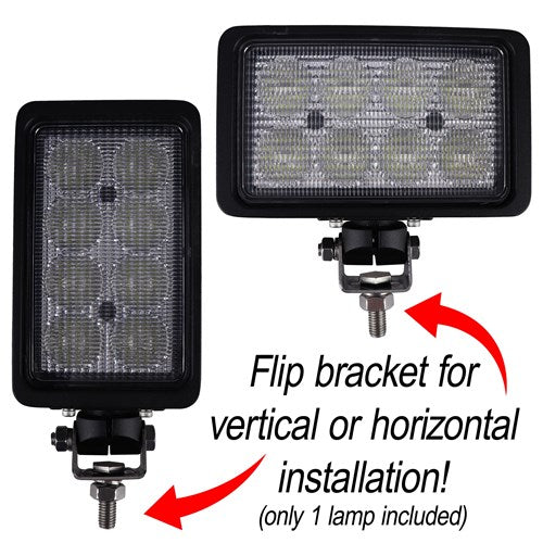 8302272 Rectangular Flood Beam LED Light, 3200 Lumens