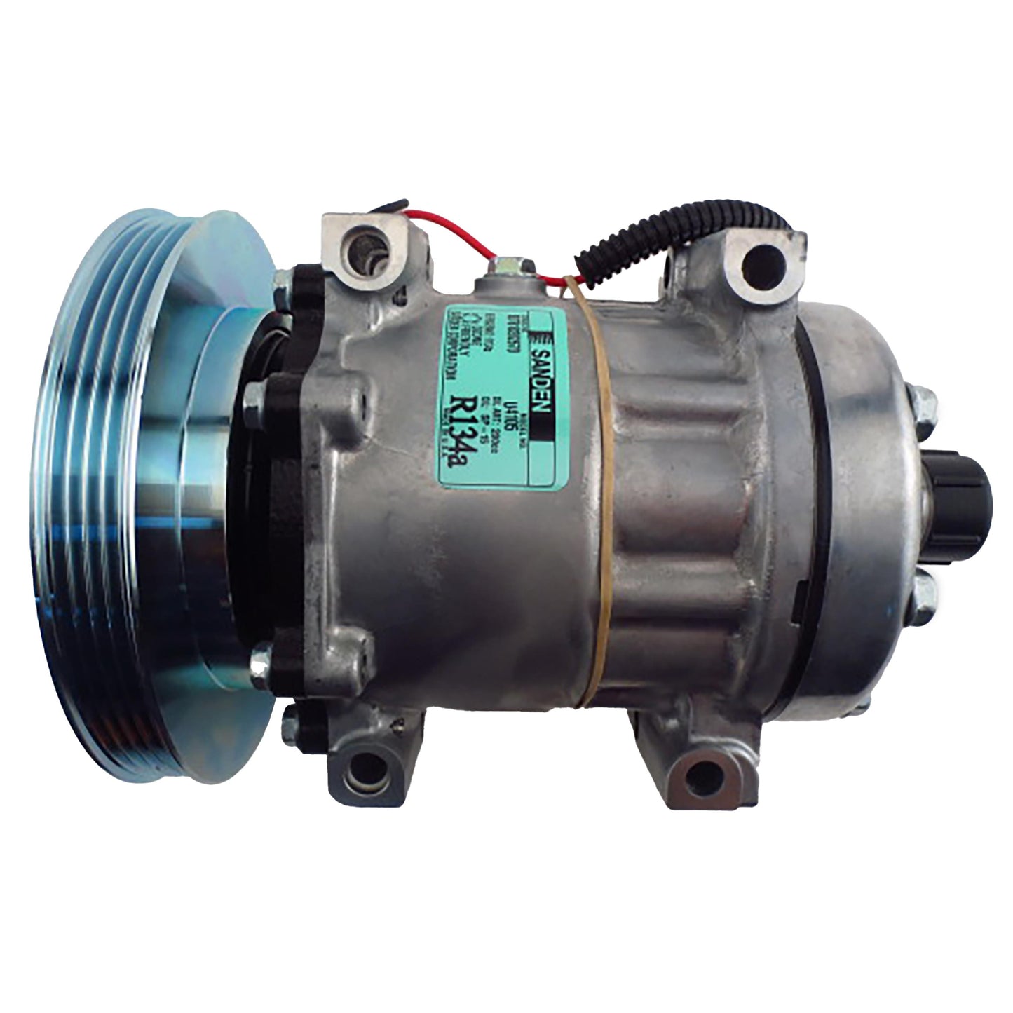 8847693200 Genuine Sanden SD7H15 Compressor, w/ 4 Groove Clutch - New