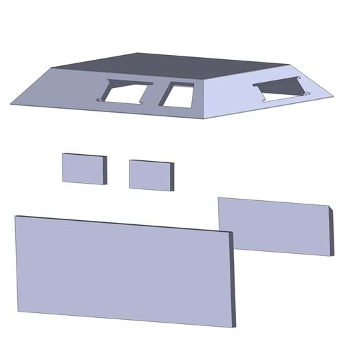 C1400 Cab Kit, Black Vinyl