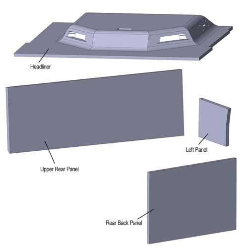 CA1600 Cab Kit, Berkshire Gray Vinyl