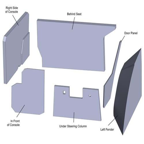 CA7100 Cab Kit, Embassy Gray Vinyl