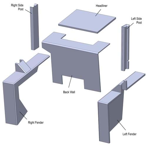 CA902 Cab Kit, Black Vinyl