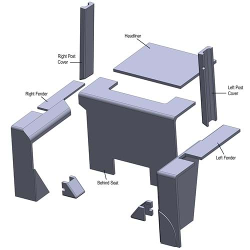 CA903 Cab Kit, Black Vinyl