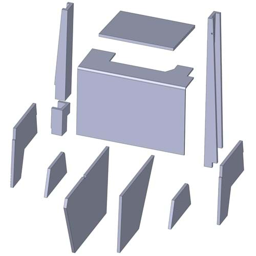 CA904 Cab Kit, Black Vinyl