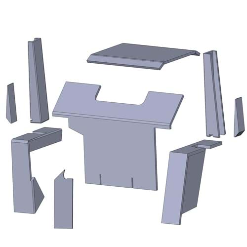CA943 Cab Kit, Berkshire Gray Vinyl