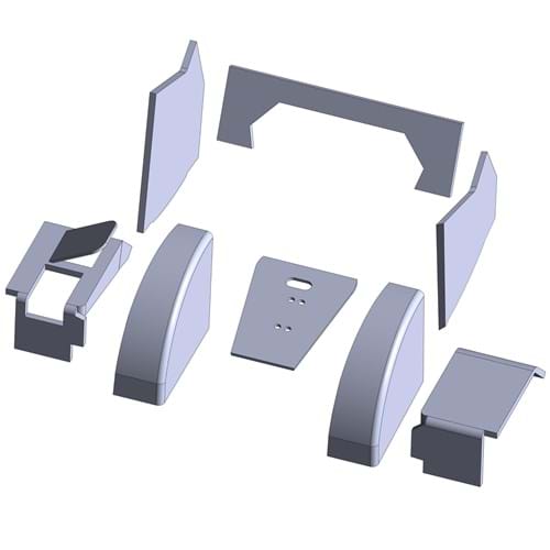 CF5600 Cab Kit, Blue Vinyl