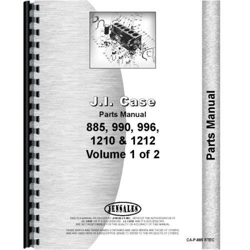 CA-P-885 ETEC Case 885 Tractor Parts Manual (SN# 0-11000000)