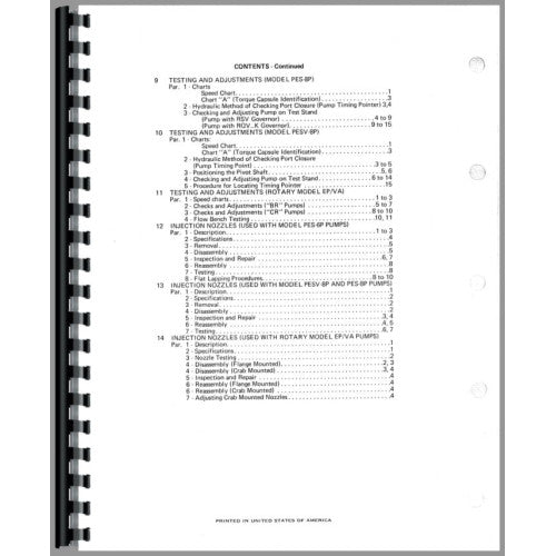 IH-S-RBDSL PUM International Harvester 95 Pay Hauler Diesel Pump Service Manual
