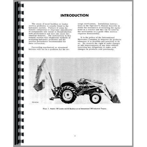 IH-S-WAGNER International Harvester 95 Wagner Backhoes Service Manual