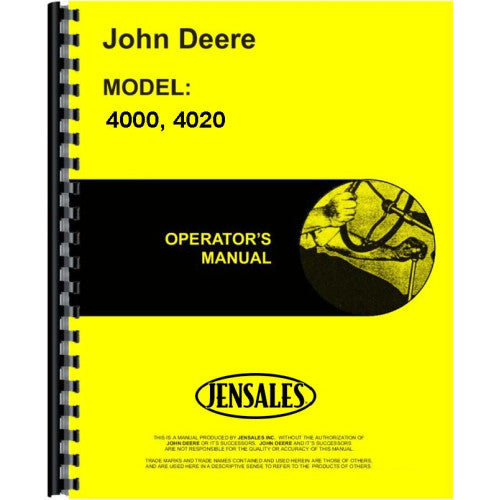 JD-O-OMR48273 John Deere 4020 Tractor Operators Manual