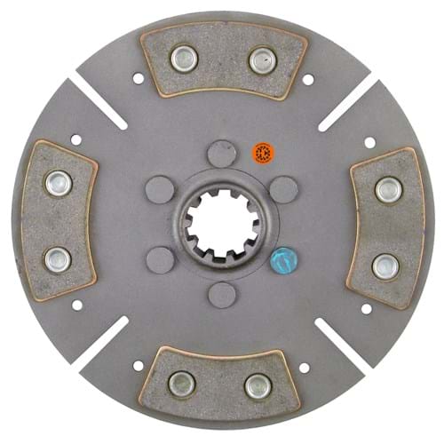 M1259587 HD 8" Transmission Disc, 4 Pad, w/ 1-3/8" 10 Spline Hub - New