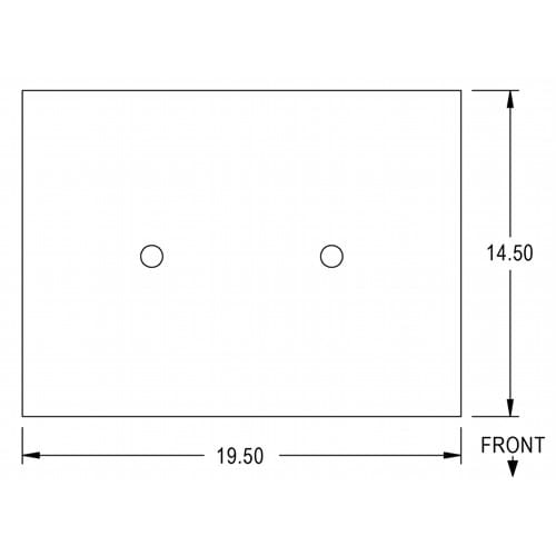 S1990624 Seat Cushion, Black Vinyl, w/ Wood Core