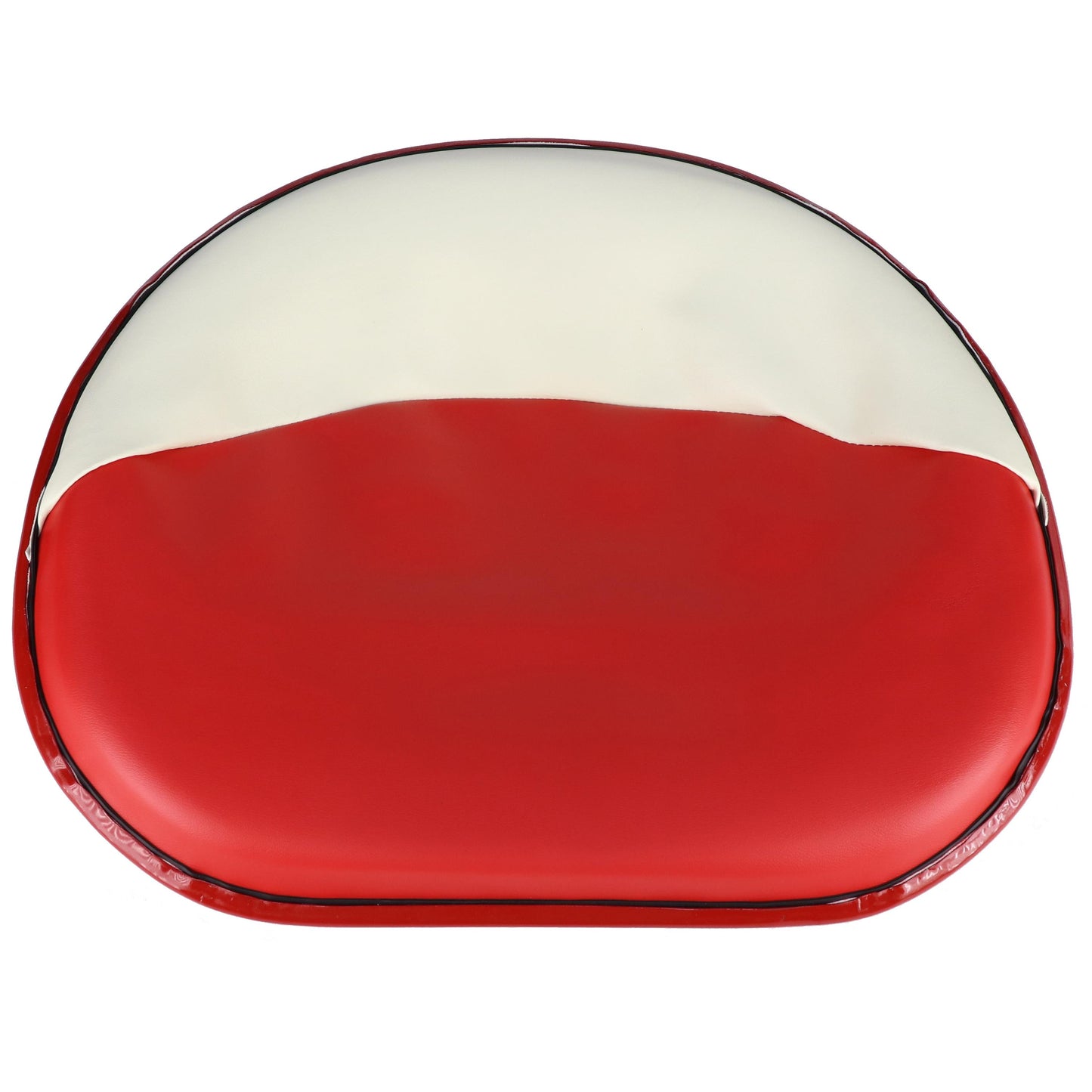 S354157N Pan Seat for International Harvester, Red & White Vinyl, Rod Mount