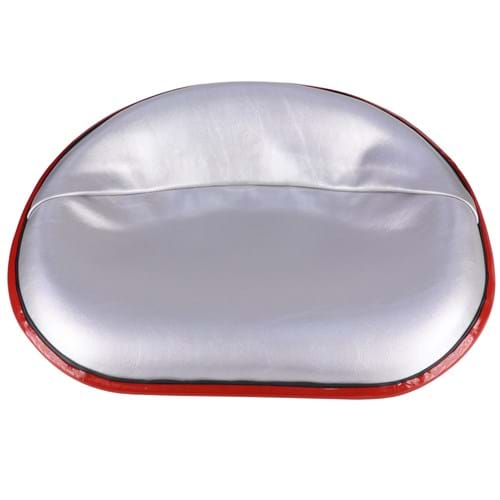 S357520N Pan Seat for International Harvester, Silver Vinyl, Four Bolt Mount