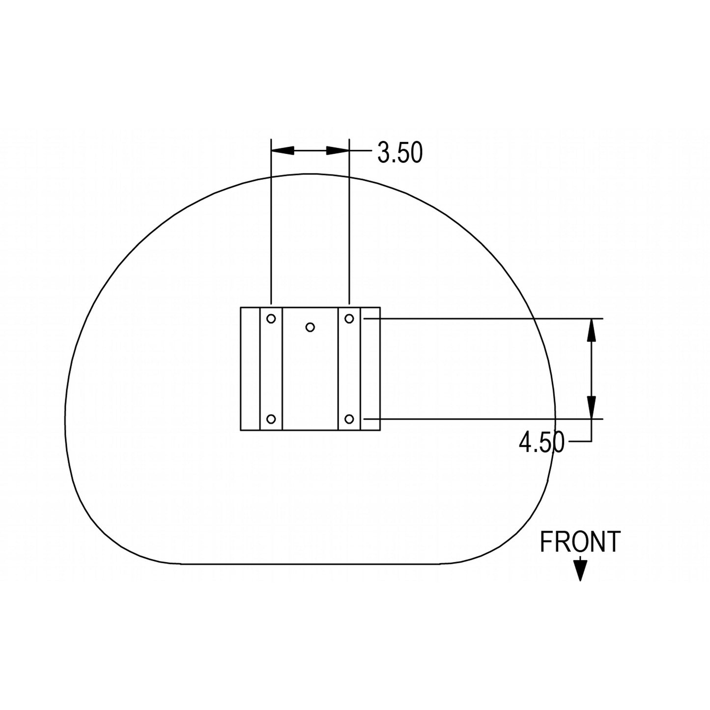 S357520N Pan Seat for International Harvester, Silver Vinyl, Four Bolt Mount