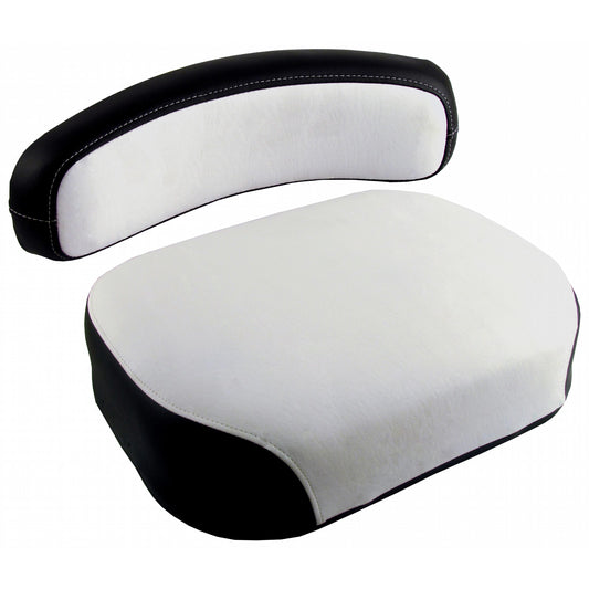 S372752 Cushion Set, Black & White Vinyl, Deluxe Style w/ Metal Core - (2 pc.)