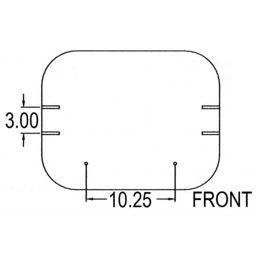 S400700EBU Cushion Set, Black & White Embossed Vinyl, Unassembled w/ Brackets - (3 pc.)