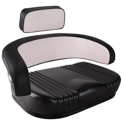 S400702  Cushion Set, Black & White Vinyl - (3 pc.)