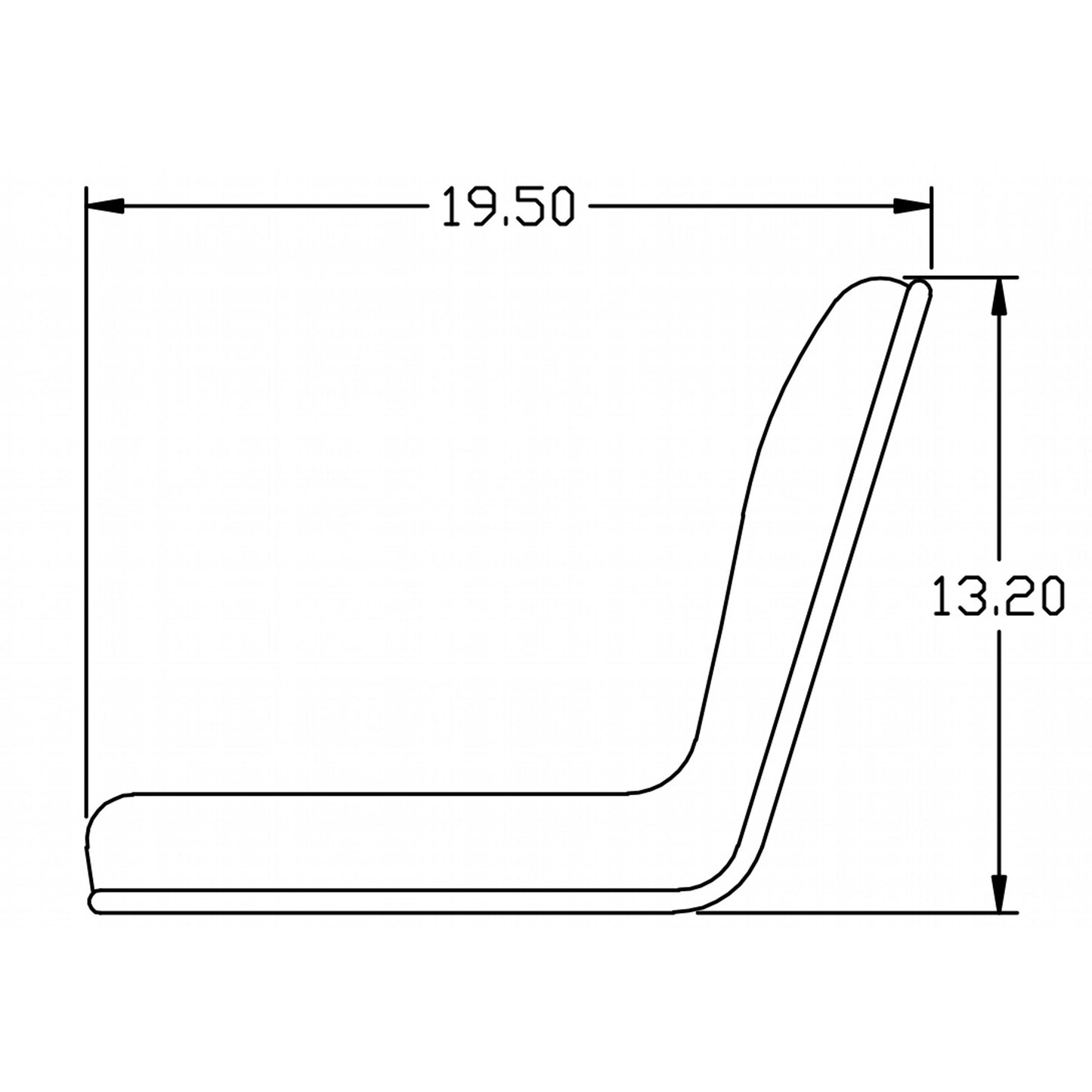S8301174 Bucket Seat, Black Vinyl