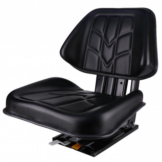 S8301276 Low Back Seat, Black Vinyl w/ Mechanical Suspension