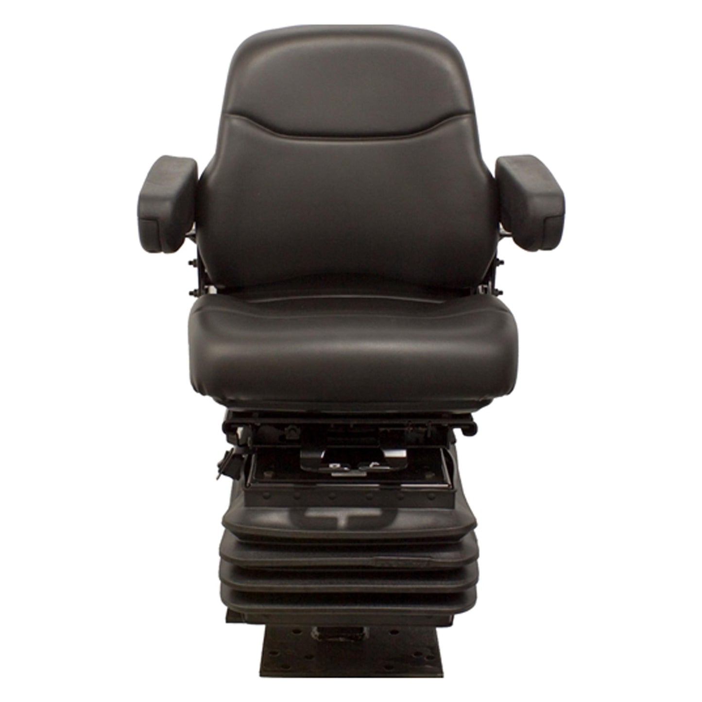 S8302043 Sears Backhoe Mid Back Seat, Black Vinyl w/ Mechanical Suspension