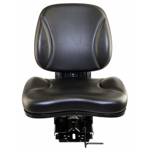 S8302162 Sears Low Back Seat, Black Vinyl w/ Mechanical Suspension