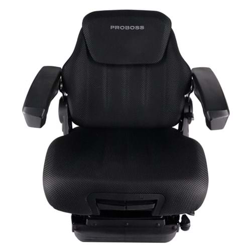 S8302357 PROBOSS AS3510 Mid Back Seat, Black & Gray Fabric w/ Air Suspension