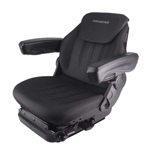 S8302358 PROBOSS AS2480 Mid Back Seat, Black & Gray Fabric w/ Air Suspension