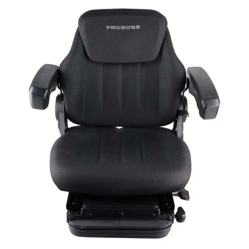 S8302358 PROBOSS AS2480 Mid Back Seat, Black & Gray Fabric w/ Air Suspension