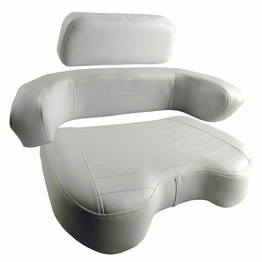 SD243509E Cushion Set, White Embossed Vinyl, Super Deluxe Style - (3 pc.)