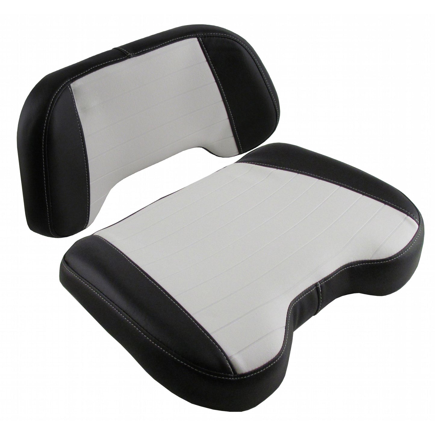 SD243740E Cushion Set, Black & White Embossed Vinyl - (2 pc.)