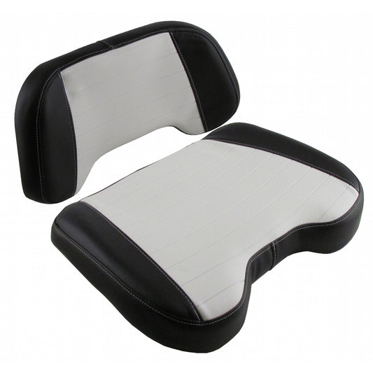SD243740E Cushion Set, Black & White Embossed Vinyl - (2 pc.)