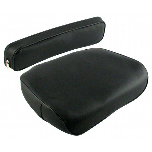 SM30476BK Cushion Set, Black Vinyl, Strapped Style - (2 pc.)