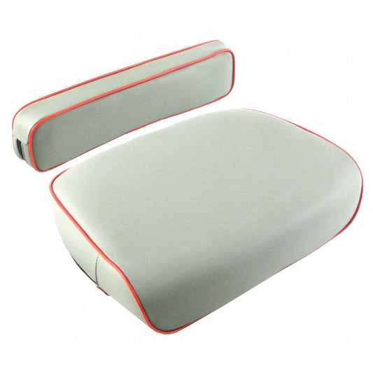 SM30476G Cushion Set, Gray Vinyl, Strapped Style - (2 pc.)