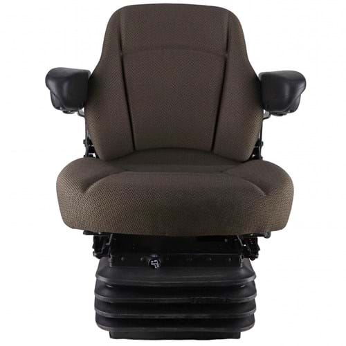 SR8302022 Sears Mid Back Seat for John Deere 7000 & 8000 Series, Brown Fabric w/ Air Suspension