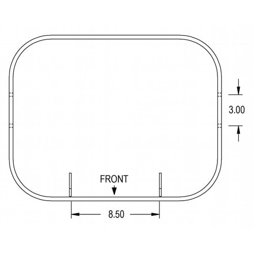 SW104312E Cushion Set, Black Embossed Vinyl, Pipe Style Frame - (2 pc.)
