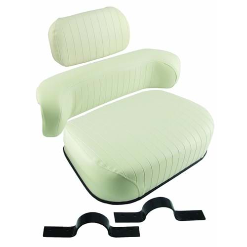 SW159857EU Cushion Set, Cream Embossed Vinyl, Unassembled w/ Brackets - (3 pc.)