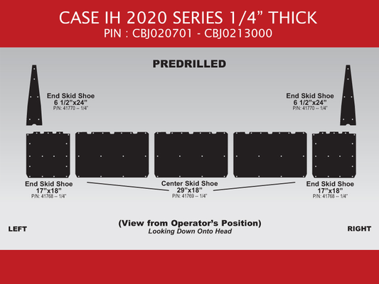 82917 Skid Shoe Set Case IH 2020 – 20′ – 1/4″ Thick