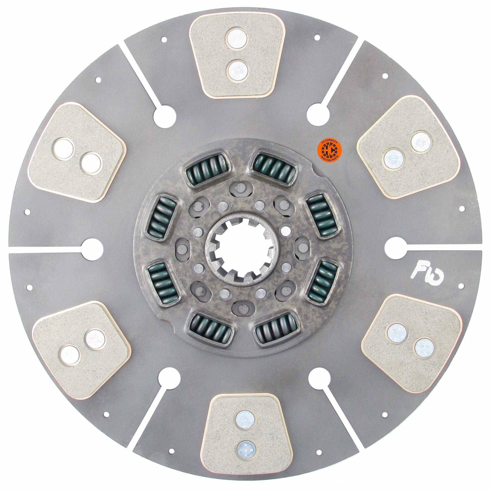 134892 15-1/2" Transmission Disc, 6 Pad, w/ 2" 10 Spline Hub - Reman