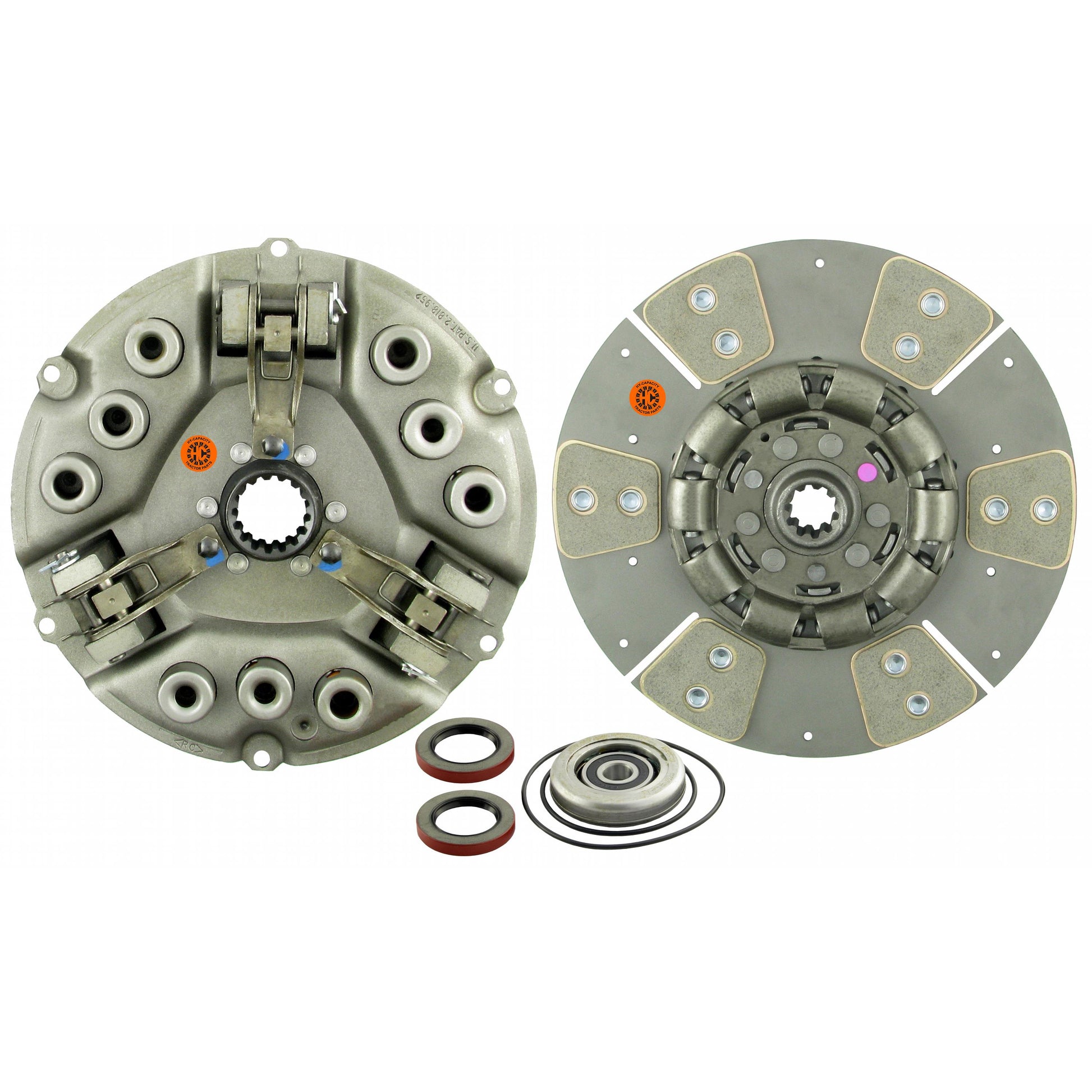388616HD KIT 11" Single Stage Clutch Kit, w/ 6 Pad Disc, Bearings & Seals - Reman
