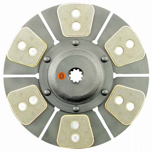 B1601130 12" Transmission Disc, 6 Pad, w/ 1-1/8" 10 Spline Hub - Reman