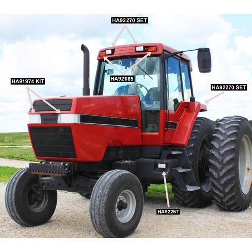 HA91974 KIT CREE LED Hi-Lo Beam Corner Headlamp Kit for Case IH Magnum Tractors, 8400 Lumens