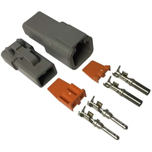8302116 2-Pin Deutsch DTP Electrical Connector, 25 Amp, 10-14 AWG