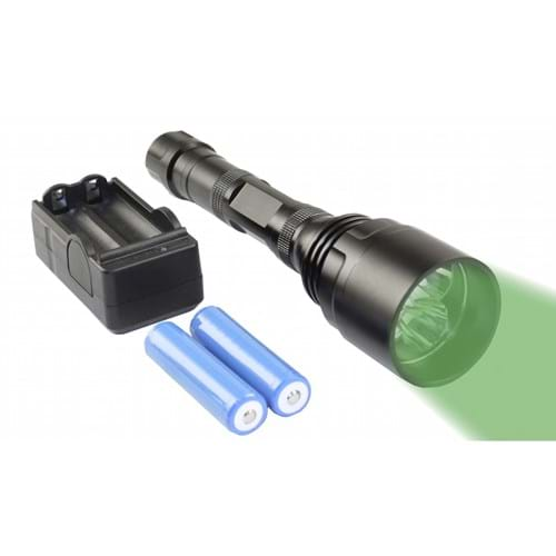 8302141 Heavy Duty Green Tactical Rechargeable Flashlight w/ Battery, 3800 Lumens