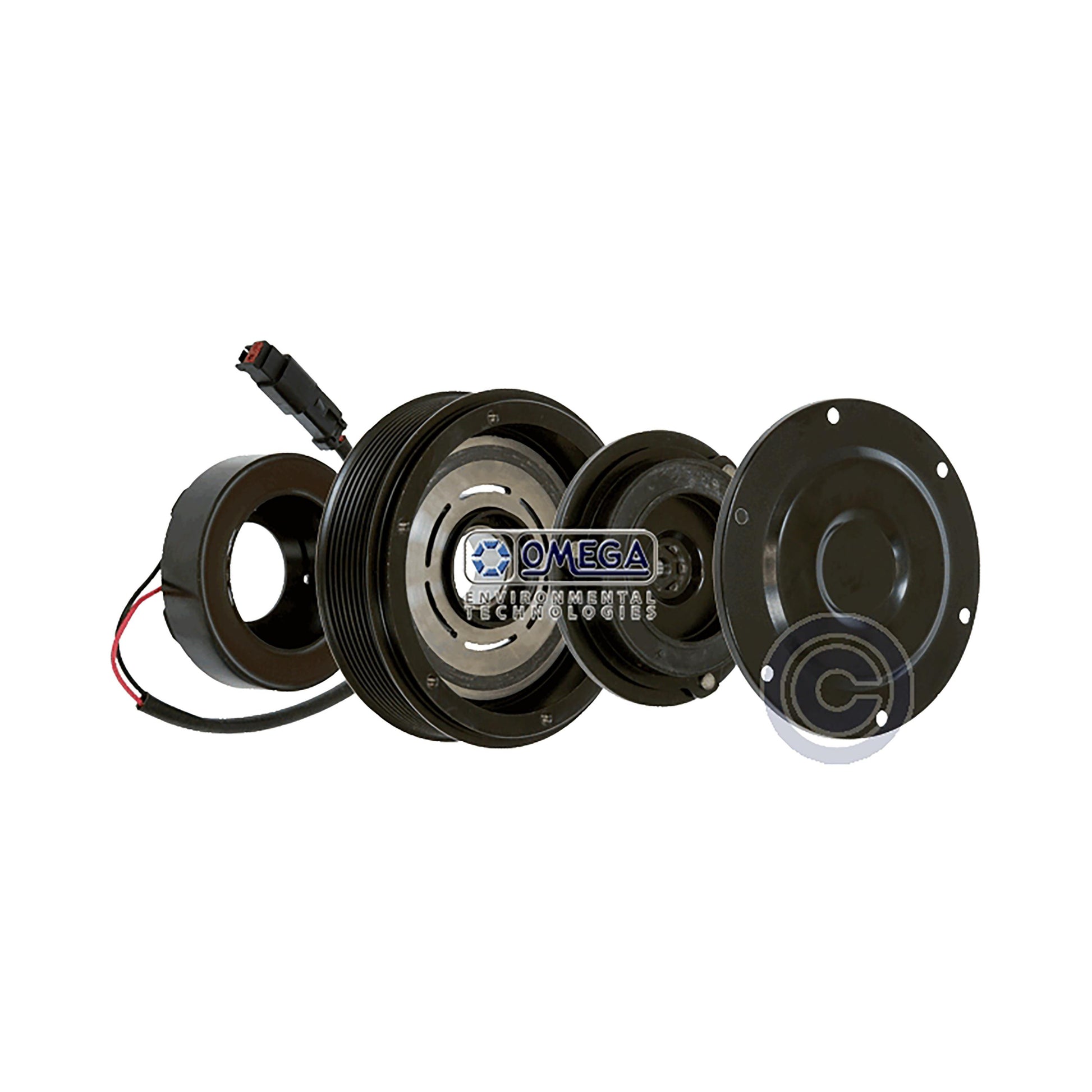 88511362 Heavy Duty Compressor Clutch, Denso 10S17C, w/ Coil