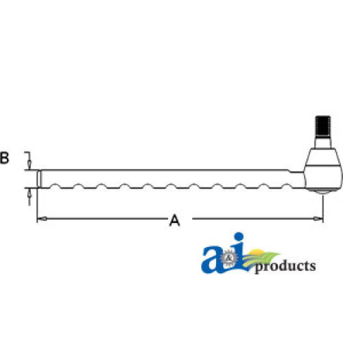 A-AT23885 John Deere 840 Tractor Tie Rod, Long