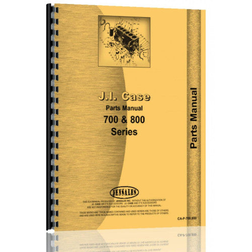 CA-P-700,800 Case 800B Tractor Parts Manual