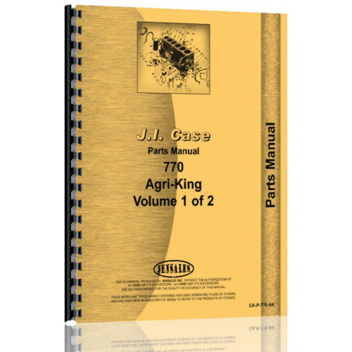 CA-P-770 AK Case 770 Tractor Parts Manual