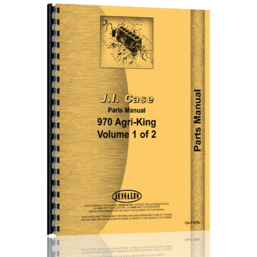 CA-P-970L Case 970 Tractor Parts Manual (SN# 8675001 and Up) (8675001+)